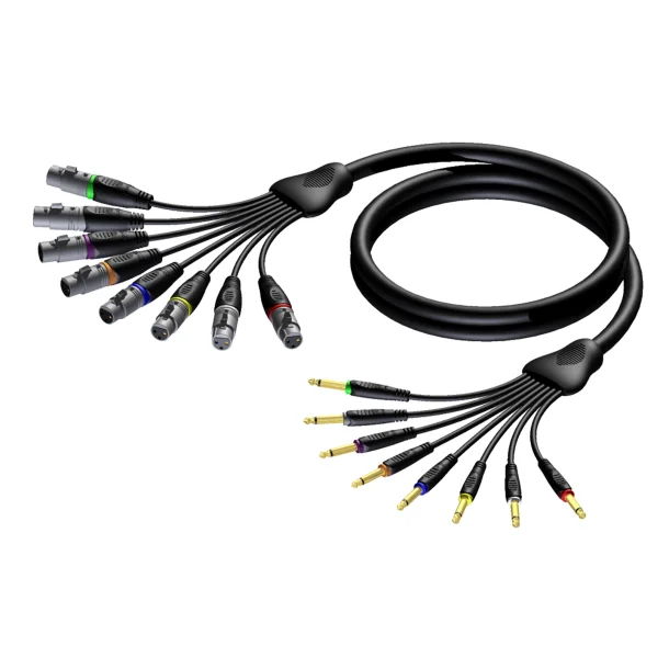 ProCab Multikabel 8 XLR hun > Jack mono - 3 meter (REF8024-3)