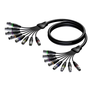 ProCab Multikabel 8 (4xhan+4xhun XLR)>(4xhun+4xhan) 5 m (REF8029-5)