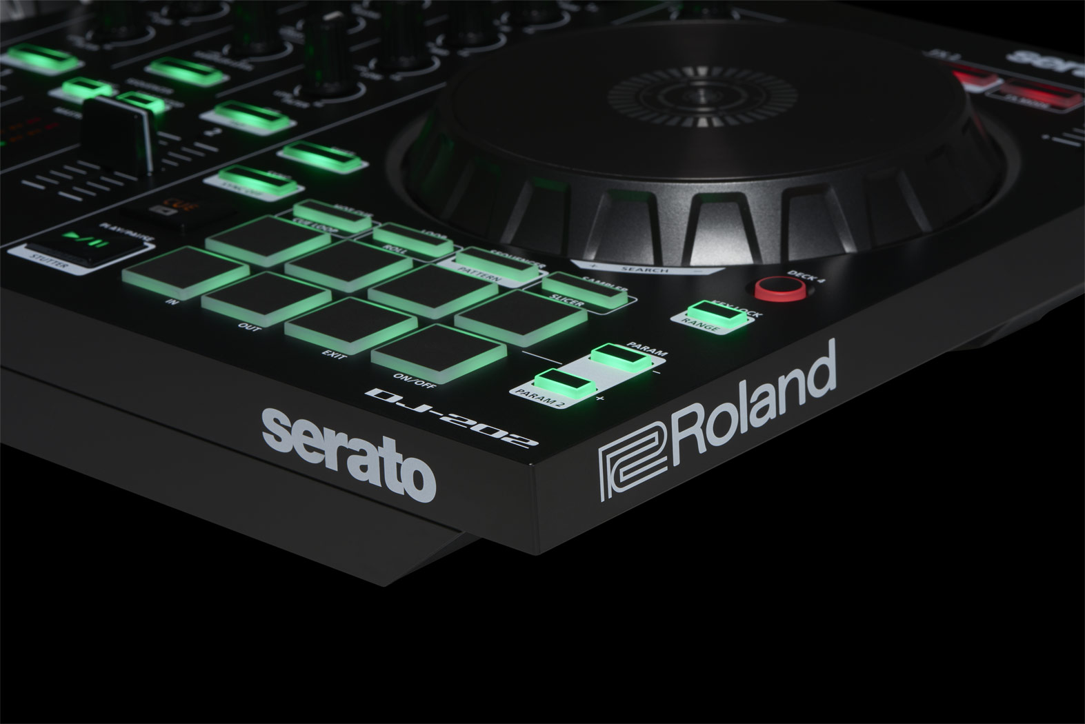 Roland DJ-202 4-deck Serato DJ Controller with Drum Machine