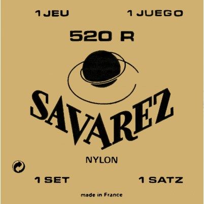 Køb Savarez 520R spansk guitar-strenge, rød - Pris 99.00 kr.