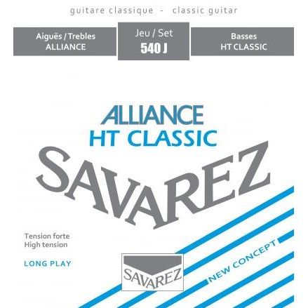 Køb Savarez 540J Alliance High spansk guitar-strenge, blå - Pris 157.00 kr.