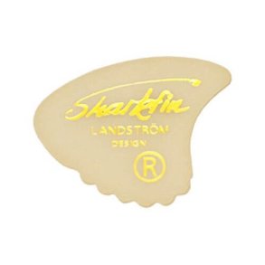 Sharkfin GP 102 Goldprint, Medium, White plektre