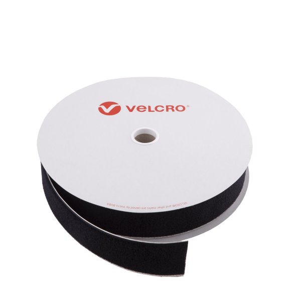 Velcro loop 50mm sort PS14 klb (1 meter)