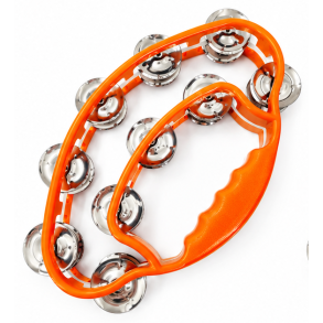 Alice ATB007 Orange Tamburin med 20 bj�lder