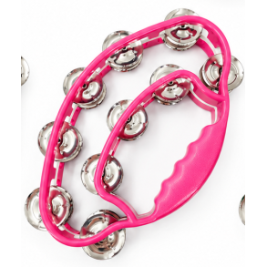 Alice ATB007 Pink Tamburin med 20 bj�lder