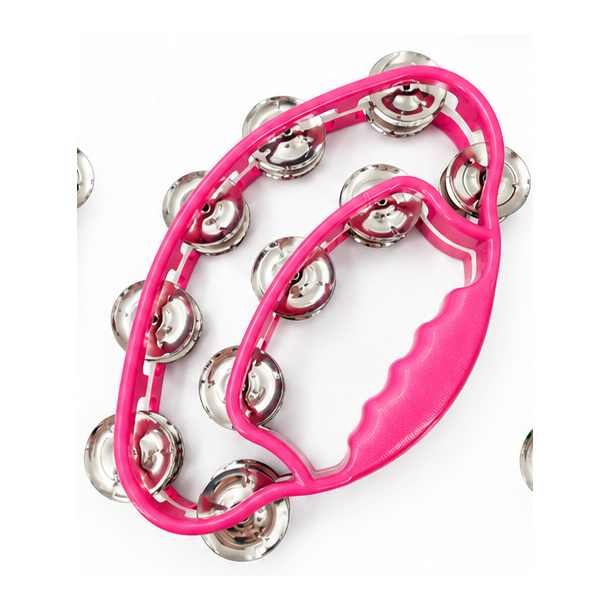 Alice ATB007 Pink Tamburin med 20 bj�lder