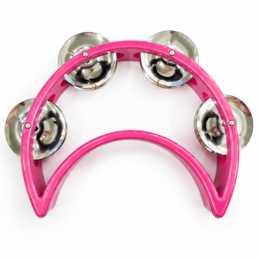 Alice ATB009 Pink Tamburin med 8 bj�lder