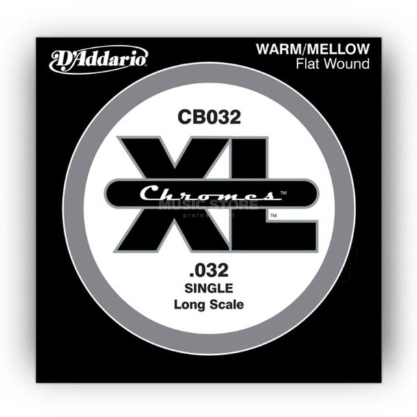 L�se strenge - D'Addario Single Bass String - Chromes, Flat Wound