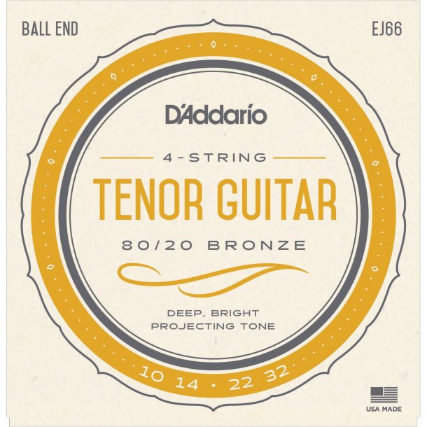 D'Addario EJ66, Strenges�t Tenor Guitar 010-032