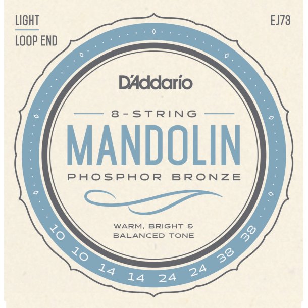 D'Addario EJ73, Mandolin Strenges�t Phosphor Bronze .010-.038 Light