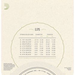 D'Addario EJ75, 0115- 041 Med/Heavy