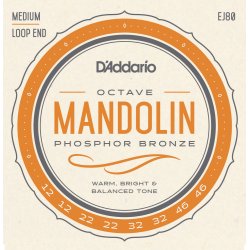 D'Addario EJ80, Octave Mandolin String Set Phosphor Bronze .012-.046 M
