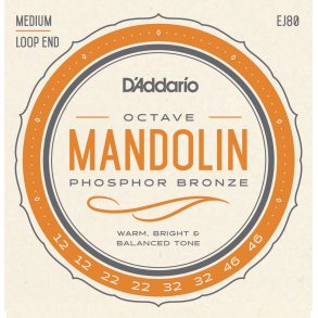 D'Addario EJ80, Octave Mandolin String Set Phosphor Bronze .012-.046 M