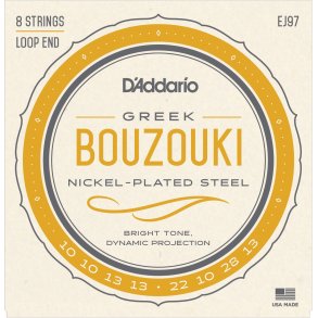 D'Addario EJ97, S�t strenge til gr�sk bouzouki .010-.028