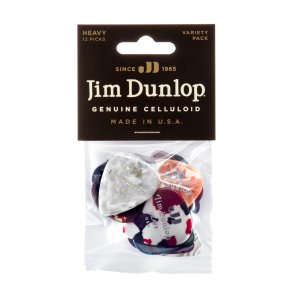 Dunlop PVP107 Heavy Celluloid Guitar Pick Variety Pack 12-Pack