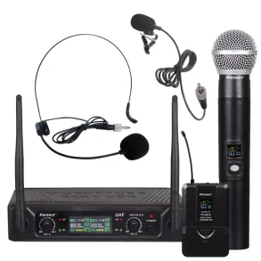 Karsect JRU-521LD/PT-527C/HT-3A Wireless 2 x thin headset microphone set