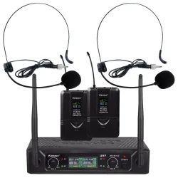 Karsect JRU-521LD/PT-527C/HT-11A Wireless 2 x headset microphone set