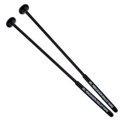 Meinl Percussion MPMH Percussionk�lle, h�rd, oval gummihoved, sort