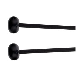Meinl Percussion MPMH Percussionk�lle, h�rd, oval gummihoved, sort