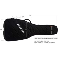 MONO M80 VHB BLK Semi-Hollow guitar Bag, Sort