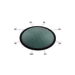 Meinl Sonic Energy CSTD1DG Compact Steel Tongue Drum, B Minor, Dark Green