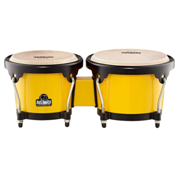 NINO Percussion NINO17Y-BK ABS Bongo, Yellow/Black