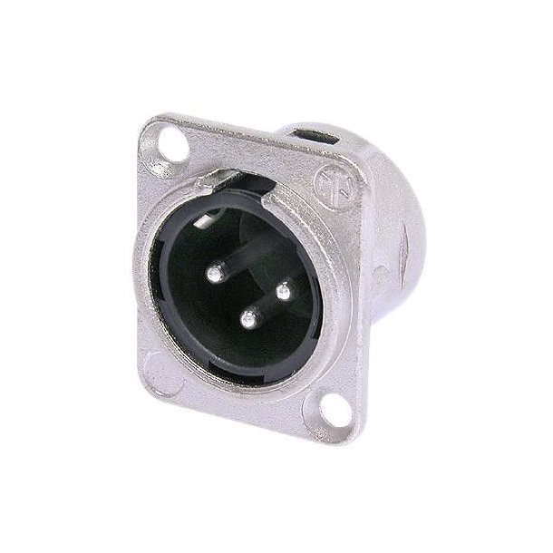 Neutrik NC3MD-L-1 3P XLR Chassisstik - Han, Blank