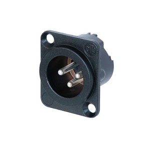 Neutrik NC3MD-LX-BAG 3P XLR Chassisstik - Han, Sort, DLX