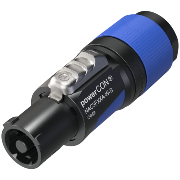 Neutrik NAC3FXXA-W-S PowerCON connector (female, blue, for 6�12 mm� cable, input)