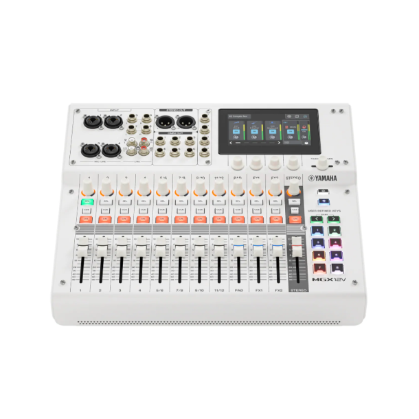 Yamaha MGX12V, 18-channel Digital Mixing Console with Video Interface, white