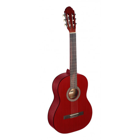 Køb Stagg 4/4 Klassisk Guitar Mat Rød - C440 M RED - Pris 899.00 kr.